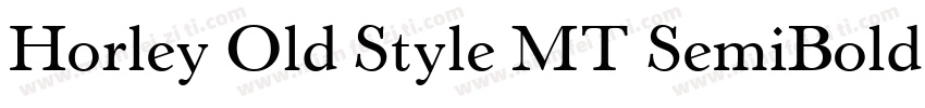 Horley Old Style MT SemiBold字体转换
